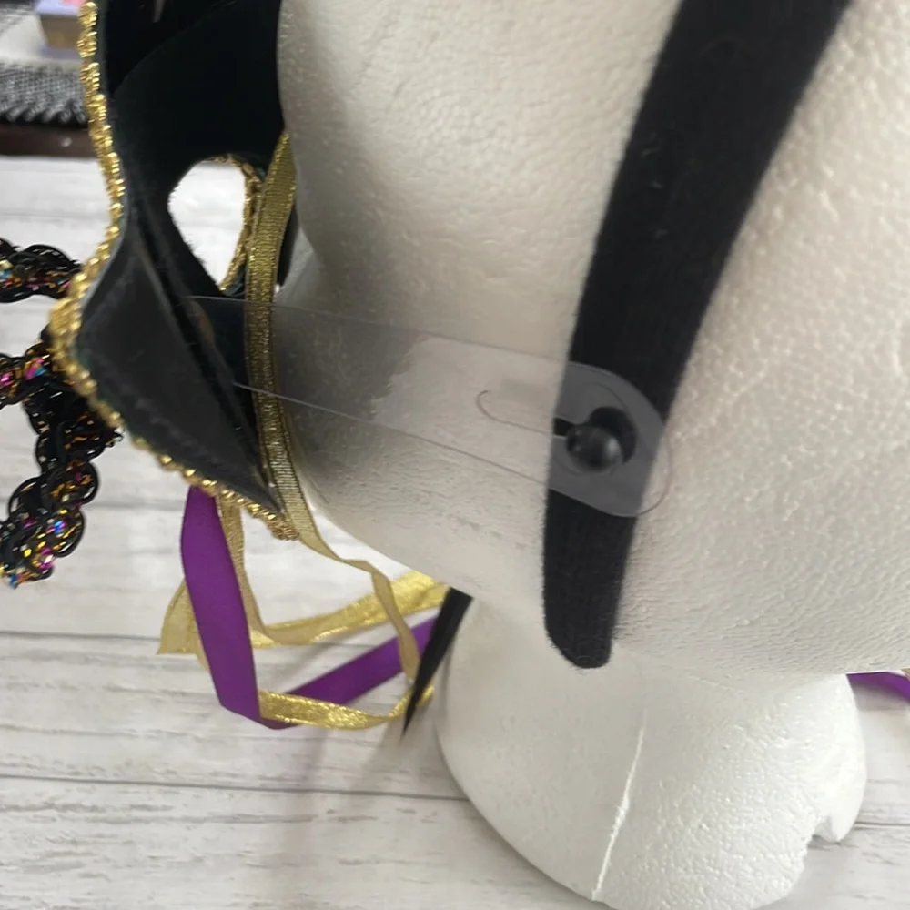 MASQUEREDE WEARABLE MASK HALLOWEEN: - MARDI GRAS FESTIVE MASK
